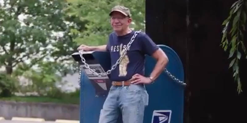 WTF Did We Just Watch? Democrat Congressman "Chains" Himself to Mailbox in Totally Absurd Video