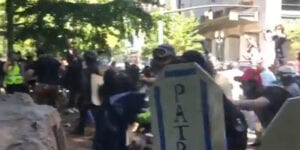 Watch: opposing factions of left and right battle in the streets of portland