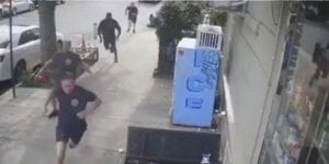 Nyc firefighters chase after man on bike who sucker punched woman