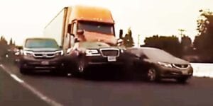 Video captures deadly california i-5 tractor trailer crash