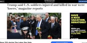Wife of slain soldier whose child used by wapo says newspaper lied about trump
