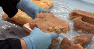 Drug runners caught smuggling cocaine hidden inside banana pulp
