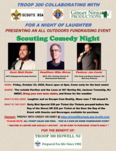 Scouting comedy night
