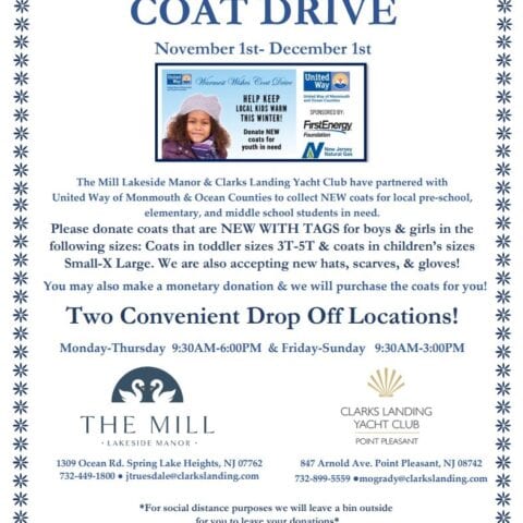 Spreading the word about our warmest wishes coat drive 2020 on behalf of the united way of monmouth and ocean counties - photo licensed by shore news network.