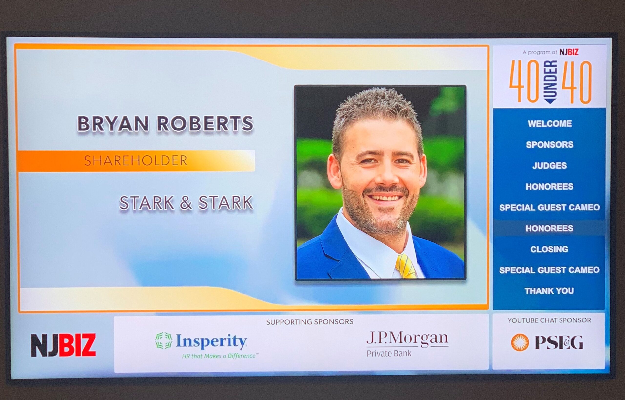 Stark & Stark's Roberts Receives '40 under 40' Honor