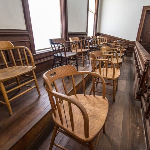 Jury seating area - file photo.