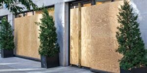 New york city businesses boarding up ahead of election