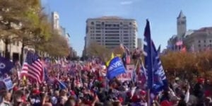 Watch as thousands of americans sing star spangled banner in washington, d. C.