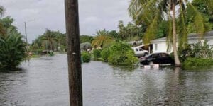 Tropical storm eta causes minor flooding in areas of broward county