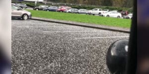 Gumball sized hail falls in multnomah county, oregon