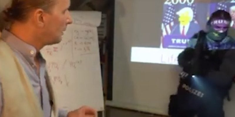 Watch: Police break in and point guns at German Dr., Andreas Noack during live video shoot
