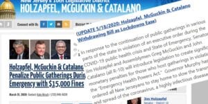 $15,000 penalty for family gatherings in new jersey during covid-19 proposed by legislators, will it return for second wave?