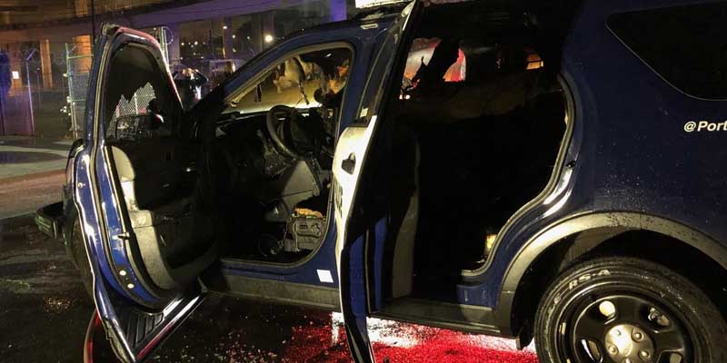Portland Police Cruiser Burned, Arson Suspected