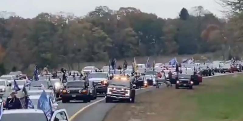 Watch as Trump Supporters Flood New Jersey's Garden State Parkway in Massive "Trump Caravan"