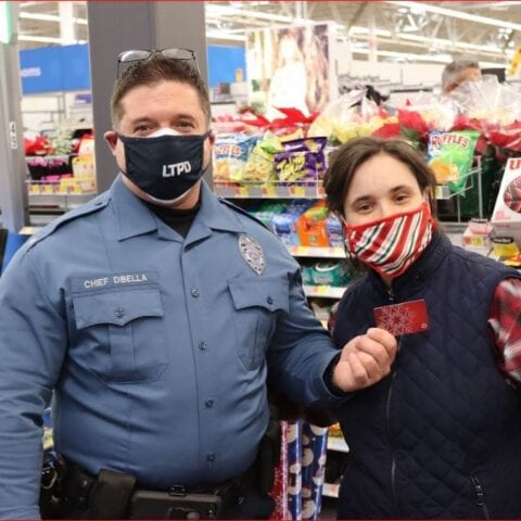 Lacey police chief dibella delivers christmas for walmart shoppers in lanoka harbor - photo licensed by shore news network.
