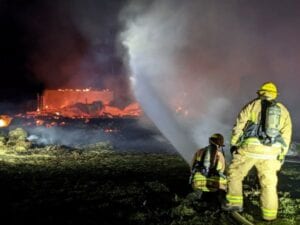 50 farm animals and a dog perish in howard county barn fire
