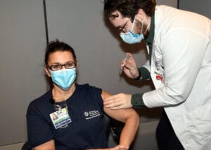 Jersey shore university medical center vaccinates first frontline team members against covid-19