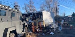 Swat team responds to man shooting gun from trailer in adams county