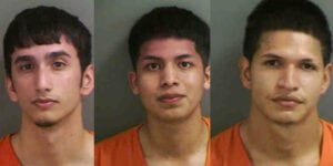 Three "bad boys" play cops theme song as deputies moved in to make arrest0