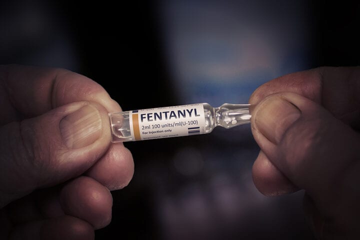 A vial of fentanyl