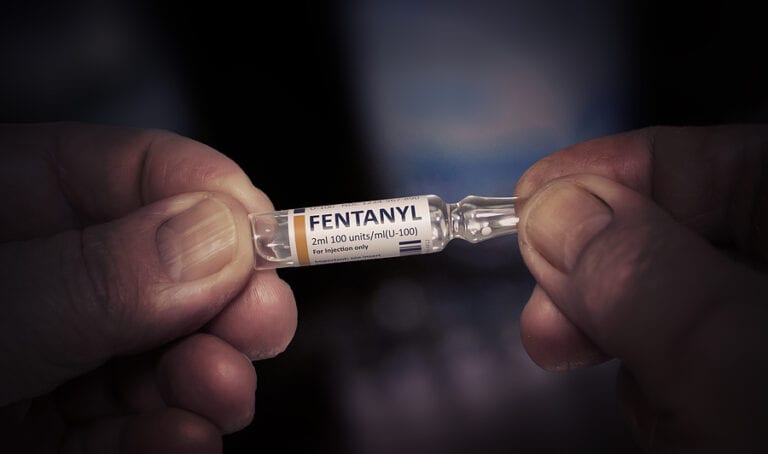 A vial of fentanyl