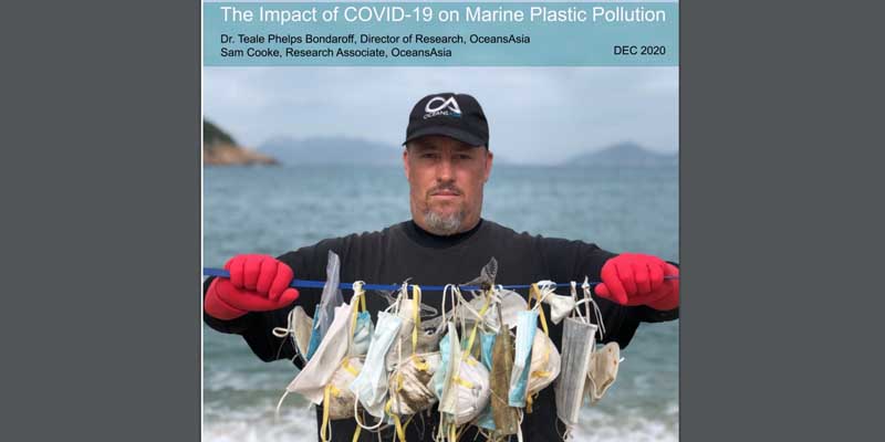 Thousands of tons of discarded facemasks now pollute the world's waterways
