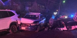 Fairfax police officer's car struck from behind by drunk driver during traffic stop