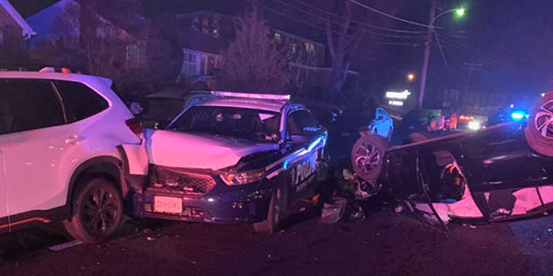Fairfax police officer's car struck from behind by drunk driver during traffic stop