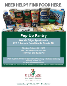 Woods edge apartment homes to host pop-up mobile pantry program