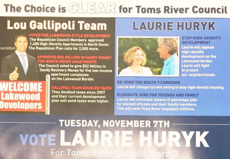 Toms River Democrats Ask Attorney General to Silence Those Who Oppose "Lakewood Style Development"