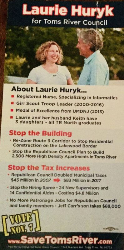 Toms River Democrats Ask Attorney General to Silence Those Who Oppose "Lakewood Style Development"