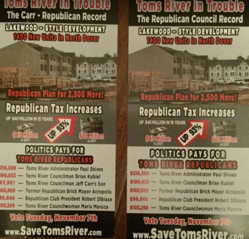 Toms River Democrats Ask Attorney General to Silence Those Who Oppose "Lakewood Style Development"