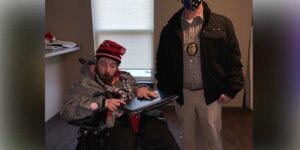 Cop working stolen laptop case for disabled vet helps him get a new one during the holidays