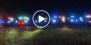 Watch as police cars light up for christmas, synchronized to "a mad russian's christmas"