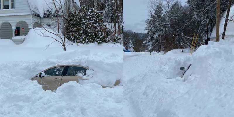Police rescue man trapped in his car for 10 hours during snow storm