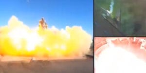 Watch: space x mars rocket prototype explodes during landing test