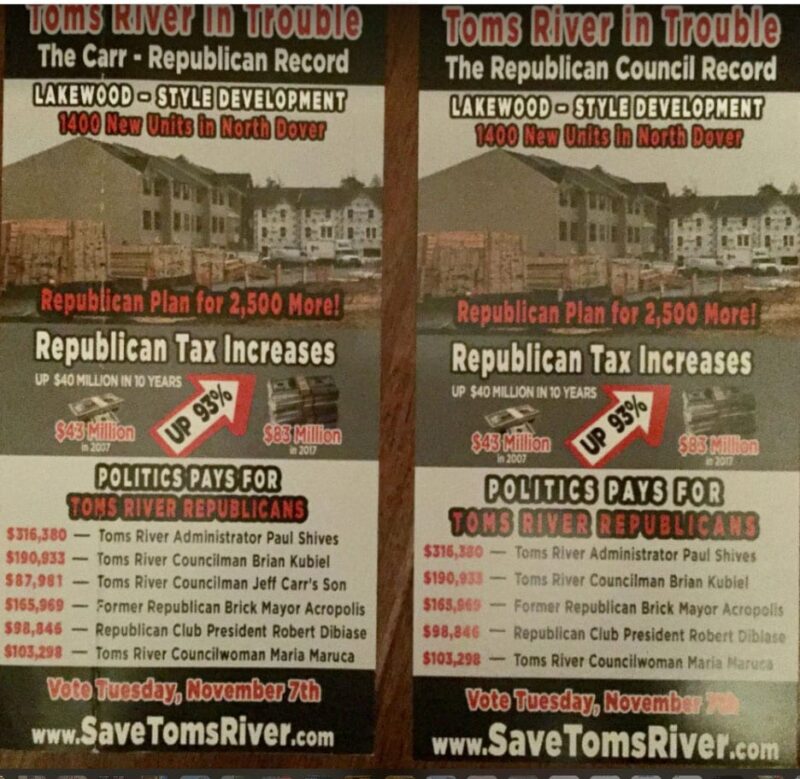 Toms River Democrats Ask Attorney General to Silence Those Who Oppose "Lakewood Style Development"