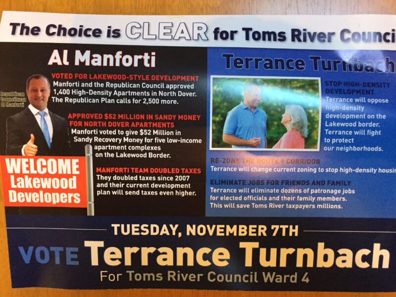 Toms River Democrats Ask Attorney General to Silence Those Who Oppose "Lakewood Style Development"