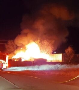 Fire damages las cruces workshop
