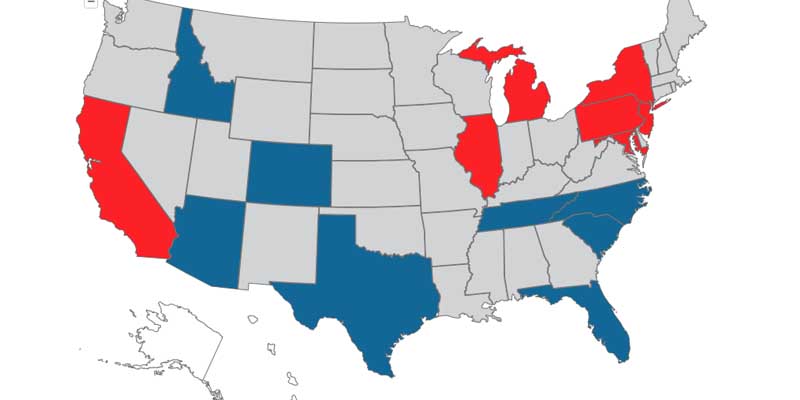 Escape from New York...California, New Jersey, Illinois as Americans Flee Blue States, Here's Why