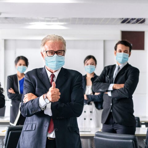 Before double masking was able to really take off, triple masking is now all the rage - photo licensed by shore news network.