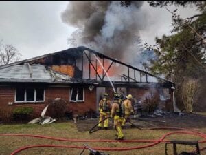 Home damaged in morning blaze in manchester township