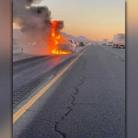 Off duty los cruces police officers aid motorist, truck fire - photo licensed by shore news network.