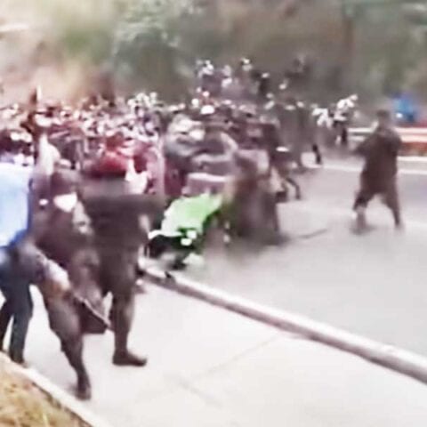 Honduras migrant in large caravan says "joe biden will give us 100 days" to get a better life - photo licensed by shore news network.