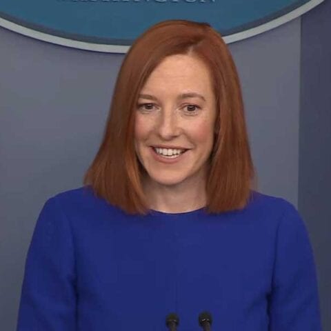 Biden's white house press secretary jen psaki first federal employee to violate new mandatory mask wearing executive order - photo licensed by shore news network.
