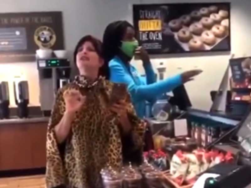 Video: Leopard Print Karen Under Arrest for Harassment, Not Wearing Mask is Not Under Arrest, in the Name of Jesus