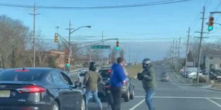 Watch: man fights biker at intersection on route 37 in toms river - photo licensed by shore news network.