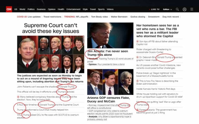 Biden might be president, but cnn still fixated on donald trump - photo licensed by shore news network.