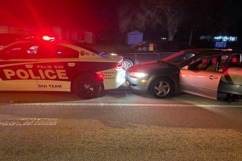 Palm Bay Police Officer's Car Struck by Drunk Driver