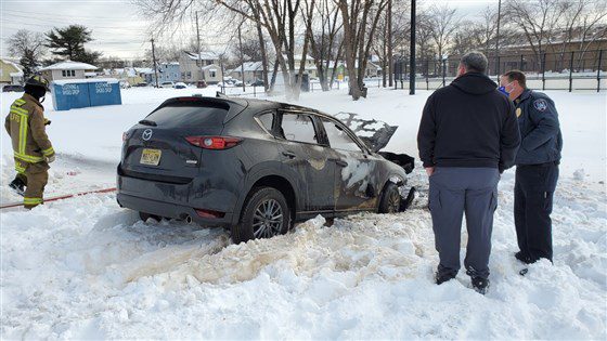 New Jersey man burns to death after revving engine of car stuck in snow